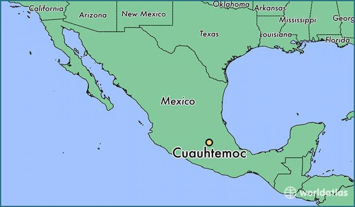 mapa cuauhtemoc Meksiku 