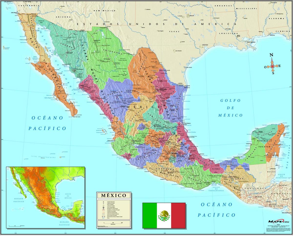 mapa Mexico City poštanski broj