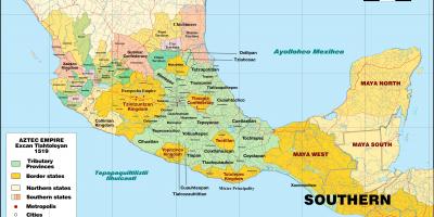 Tenochtitlan Meksiko mapu