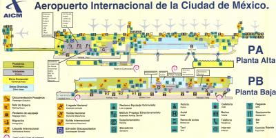 Mexico City međunarodni aerodrom mapu