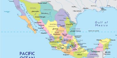 Mapa Mexico City državnom