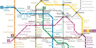 Mexico od metro mapu