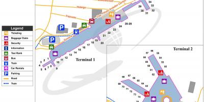 Mexico City aerodrom vrata mapu