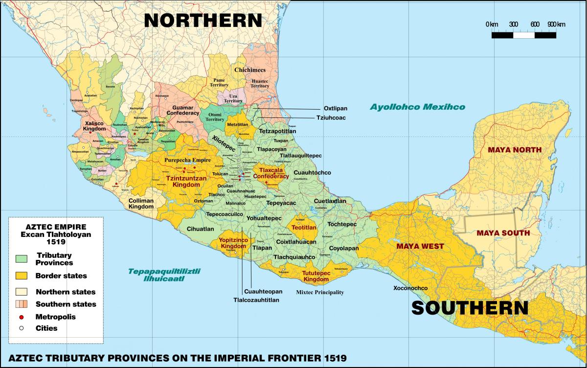 tenochtitlan Meksiko mapu