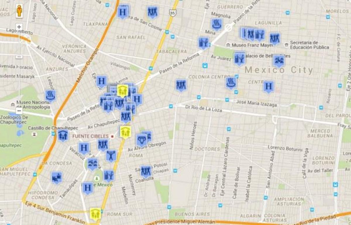 gej mapu Mexico City
