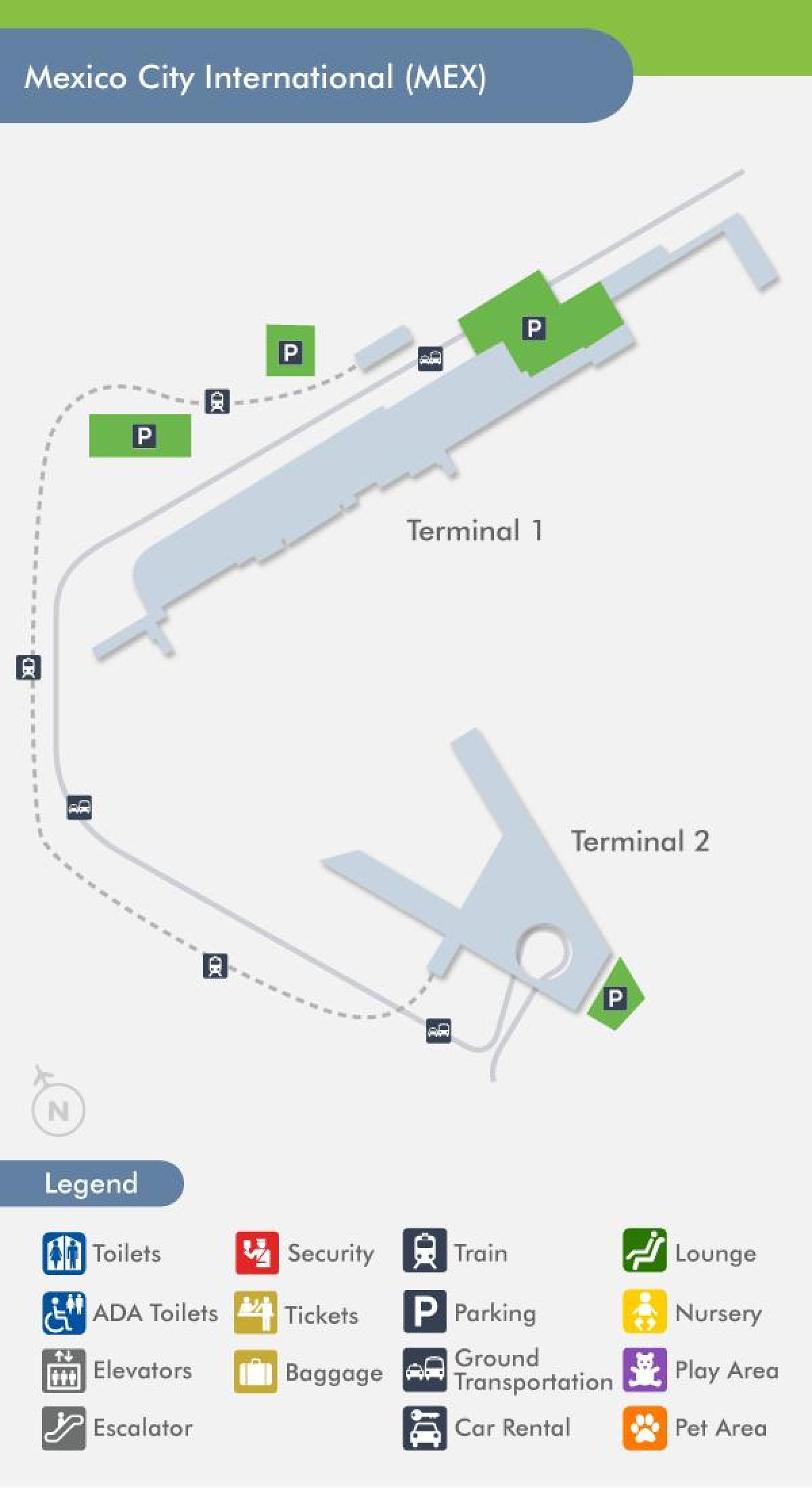mex aerodrom terminal mapu