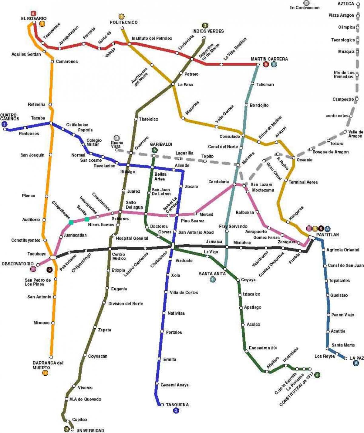 mapa Mexico City bus 