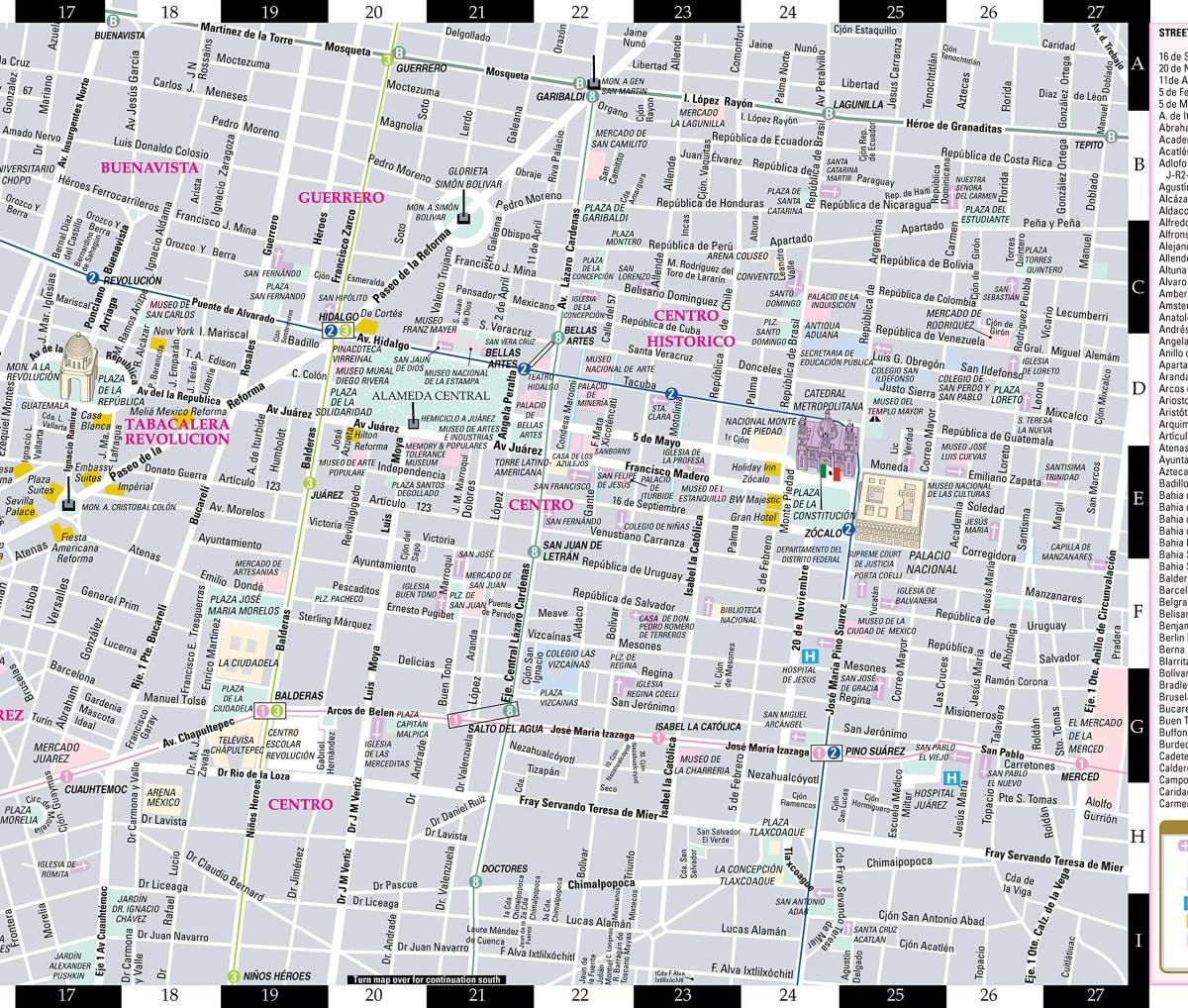 ulična mapa Mexico City