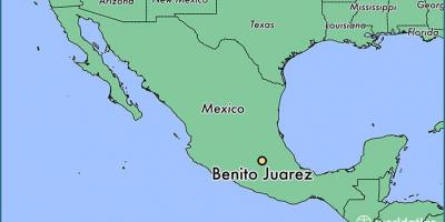 Benito huareza u Meksiku mapu