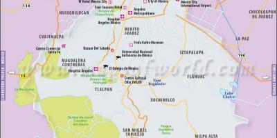 Mexico City mapu lokacija