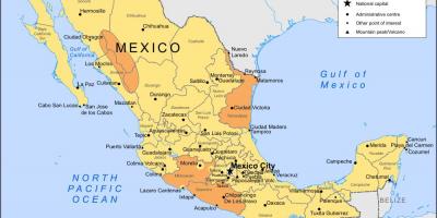 Mapa Mexico City i okoline