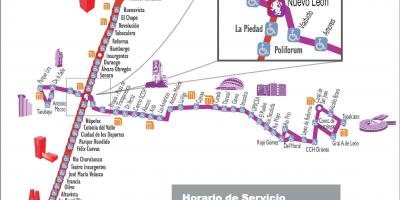 Mapa metrobus Mexico City
