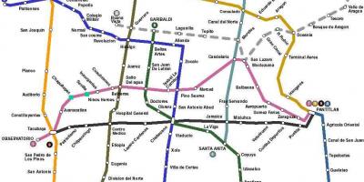Mapa Mexico City bus 