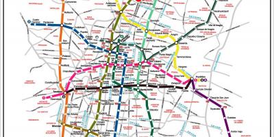 Mapa Mexico City tranzitna